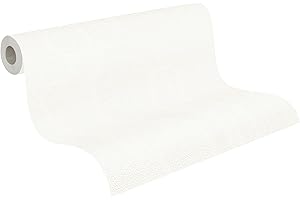 A.S. Création Livingwalls Vliestapete 10,05 m x 0,53 m - einfarbige Strukturtapete Weiß - Pastell Wandtapete Made in Germany - 325013