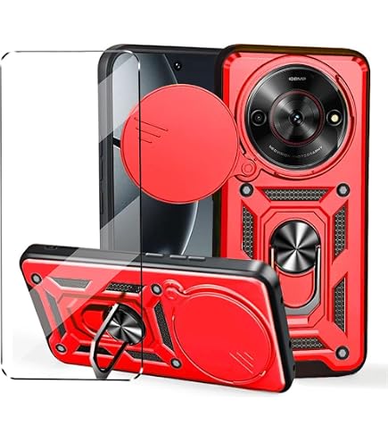 BEEJTUNY Custodia per ZTE nubia Focus 5G/Blade A75 5G con Anello a 360°, Cover Protettiva con Obiettivo Cover, Custodia Antiurto Bumper con Magnetico supporto. Verde