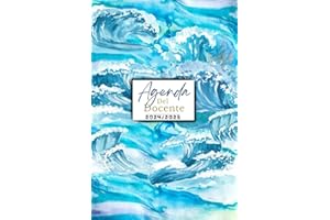 Agenda del Docente 2024/2025 Settimanale: Da Settembre 2024 a Luglio 2025, Ogni Settimana su Due Pagine, in Formato A5 | Onde di mare blu