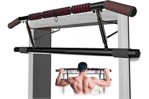 RDTOK Barre de Traction Porte sans Perçage, Pull Up Bar avec Multi-Prises, Barre Traction Pliable Idéale pour Maison & Home Gym Bar de Traction (69-92cm)
