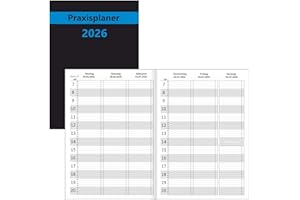 ANSCHÜTZ Praxisplaner 2026 A4 15min Takt Terminplaner Terminbuch mit Datum Kalender Timer