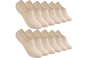 Blu Ninfee No Show Trainer Socks Womens 3-6, Ladies Invisible Casual Shoe Socks, Low Cut Cotton Boat Socks Non-Slip, 6Pairs