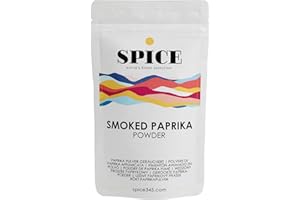 ‎SPICE 345 WORLD'S FINEST SELECTION SPICE 345 Paprikapulver geräuchert, 250g. Original Smoked Paprika Pulver, (Rot) mit feiner Schärfe & Süße, ideal zum kochen und für Grillmarinaden & ungarisches Gulasch