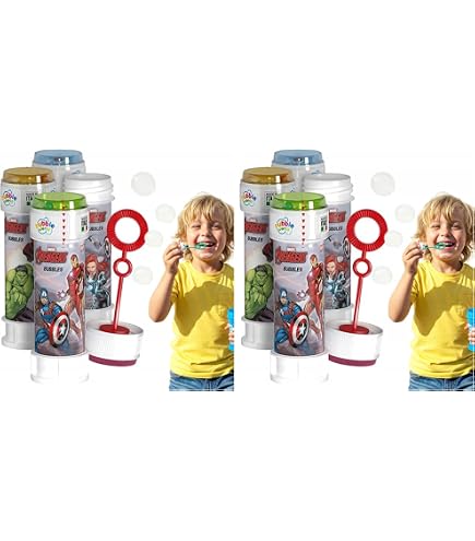 Flacon De Bulles De Savon Avengers – 60 Ml – Licence Officielle – Dès 3 Ans – Lot De 2 – DULCOP