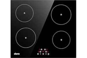 Ciarra CABBIH4-F Built-in Induction Hob 60 cm 4 Zone Induction Cooktop with Timer Touch Control 4 Plates 9 Power Levels Induction Cooker 6000W