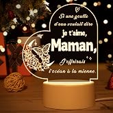 Veilleuse Acrylique Personnalisée Maman – 'Tu Es La Meilleure Maman Du Monde', Lampe LED 3 Couleurs Cadeau Maman