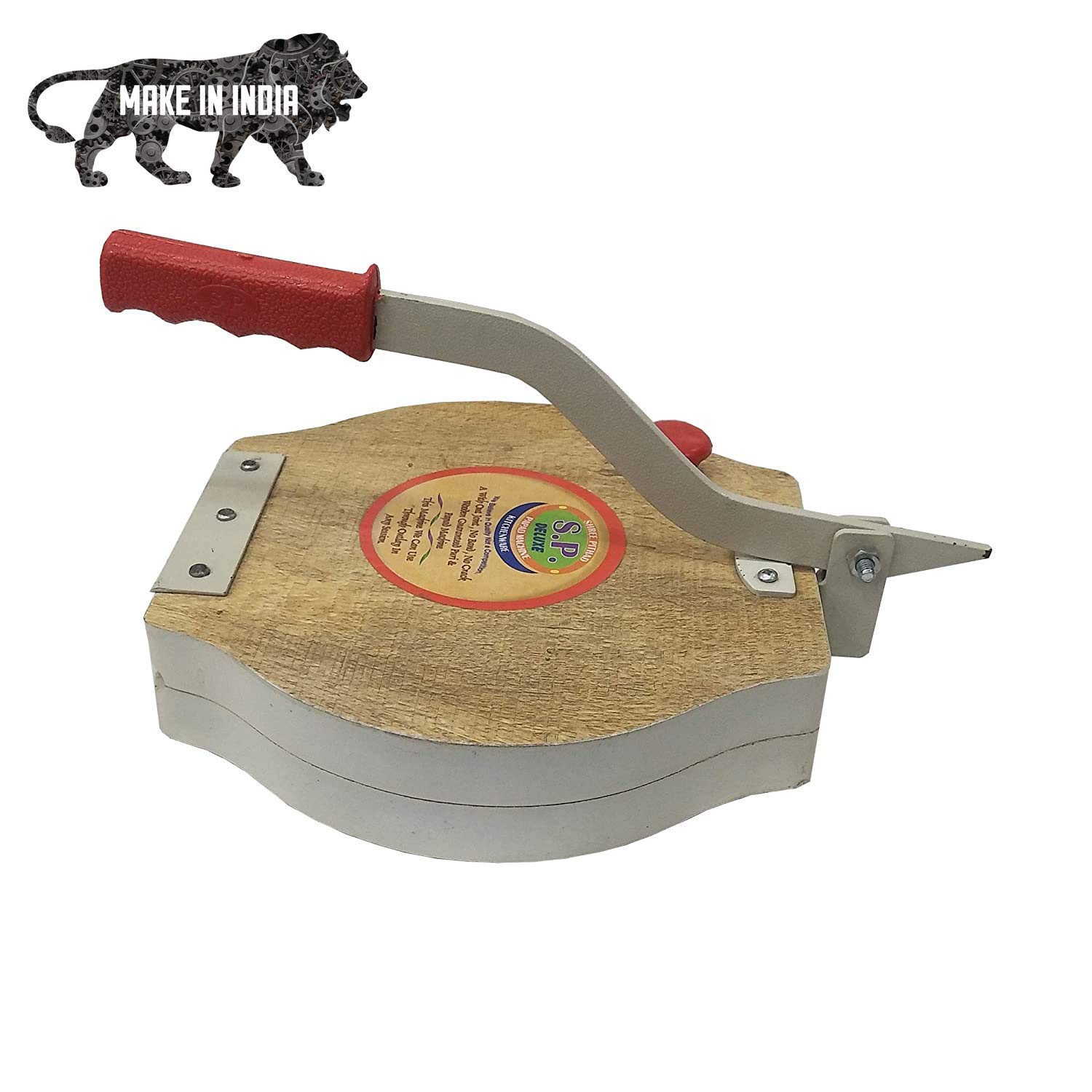 Net Nest Manual Heavy Round Wooden Board Papad-Puri Press Maker: A Reliable Multicolor Papad Maker Machine