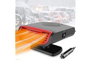 LEAFLAI Riscaldamento auto 12 V – Kit di sbrinamento invernale per auto 150 W Riscaldamento auto portatile che si collega all'accendisigari, riscaldamento e raffreddamento rapidi 2 in 1 per piccole auto