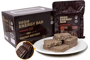 BDH Notfall-Rationsriegel, Schokoladengeschmack, Überlebens-Tabs für Outdoor, Camping, Notfall, Schneesturm, Erdbeben, Katastrophe, Vorbereitungs-Set mit langem Selbstleben, 12 Stück