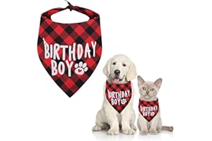 SEMINISMAR Hund Geburtstag Bandana, Bandana Hund, Hundehalstuch, Haustier Bandana, Haustier Dreieck Lätzchen Schal Plaid Hundehalstuch Geburtstag Geeignet für Kleine Mittelgroße und Große Tiere