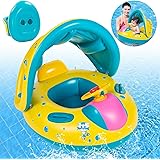 Peradix Bouee Gonflable Bebe Baleine New Cadeau De Boue Bebe Piscine Pour Les Enfants Qui Nagent En Ete Uv Protection Solaire Parapluie Bleu Amazon Fr Jeux Et Jouets