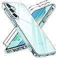 ivoler Cover for Samsung Galaxy A16 Phone Case, with 2 Pack Tempered Glass Screen Protector, Slim Soft TPU Shockproof Anti-Scratch - Clear