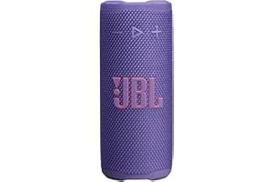 JBL Grip, Altavoz Bluetooth Compacto, Sonido JBL Pro, AI Sound Boost, Resistencia al Agua IP68, luz Ambiental, autonomía de 14 h, conexión Multi-Altavoz Auracast, aplicación JBL Portable, Violeta