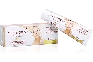 Cera di Cupra, Crème Dépilatoire Visage et Parties Délicates, Idéale pour une Épilation Efficace et Agréable en Quelques Minutes, Sans Parabènes, Testée Dermatologiquement, Tube de 50 ml