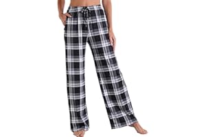 BUKKNYE Women's Soft Pyjama Bottoms Loose Fit Elastic Waist Comfy Lounge Yoga Pants Plus Size Lightweight Floral Printed Casual Pjs Trousers Loungewear Nightwear