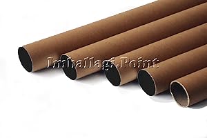 IMBALLAGGI POINT 5 tubes carton avec bouchon plastique envois postaux alt85 x 8 cm diamètre Havane