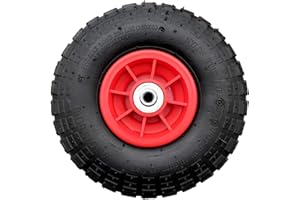 KetoPlastics 10" PNEUMATIC 4.10/3.50-4 SACK TRUCK TROLLEY WHEELBARROW WHEEL WITH 20MM ROLLER BEARINGS