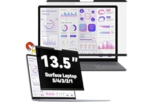 PROTESCREEN Magnetic Privacy Screen for 13.5 Inch Surface Laptop 5/4/3/2/1 - Removable Anti Glare Blue Light Laptop Privacy Screen Film - Black Security Protector