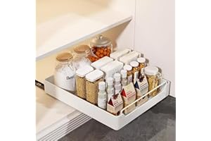 MLordoarf Cajón telescópico, cajón de cesto, organizador de armario de cocina con asa, cajones extensibles, estantes de almacenamiento para armarios de cocina, organizador de armario de cocina