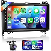 Erisin 4Go+64Go 8 Cœurs Android 14 Autoradio Pour Mercedes Benz Classe A/B W169 W245 Sprinter Vito Viano VW Crafter Stéréo GPS Navigateur Sans Fil
