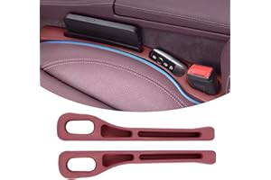 VLEDARLING 2 Pezzi Organizer per Lato Sedile Auto, Car Seat Gap Organizer, Tasca Della Console Del Sedile Anteriore, Organizzatori di riempimento Fessure Auto, Organizer per seggiolino auto (Rosso)
