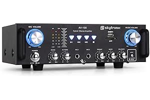 MELCHIONI Skytronic 103.208 AV-100 Amplificatore Stereo, Nero