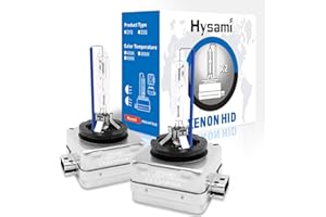 Hysami D1S Xenon HID Headlight Bulbs, 8000K Blue White 35W Automotive Lighting, 85415 High/Low Beam UV Free Xenon Replacement Bulbs- 2 Packs