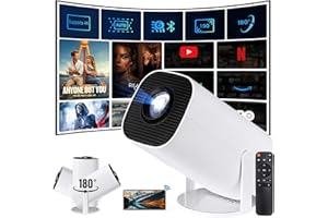 COUNTY LINE KITCHEN Mini Proiettore Portatile WiFi+BT5 FHD 1080P Android11, Proiettore Soffitto Correzione automatica Direzione Verticale, Dimensione di proiezione 40~150 In Regolazione Dell'angolo Multiplo di 180°