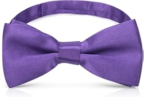 RSXING Kids Bow Tie Classic Pre-Tied Bow Tie Toddlers Bowties Baby Adjustable Bow Tie Boys Solid Color Tuxedo Bowtie for Wedding Birthday Party Fashion Accessory