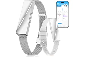 iSo Tech Smart Braccialetto Fitness Band senza Display, Smartwatch Fitness Tracker alla Moda Monitoraggio 24/7 Attività, Sonno Frequenza Cardiaca, Modalità Multisport, Autonomia 15 Giorni, IP68