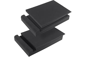 JBER 2 Pack Acoustic Isolation Pads, Studio Monitor Speaker Isolation Foam Pads, High Density Acoustic Foam, Size 7.5"x11"x1.6"/19 x 28 x 4cm, Improve Sound and Prevent Vibration