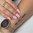 24pcs Short Coffin False Nails Pink Stick on Nails Gradient Press on Nails Removable Glue-on Nails Full Cover Acrylic Fake Nails Women Girls Nail Art Accessories