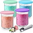 NALACAL Replacement for Ninja Creami Pints and Lids - 4 Pack NC501, Compatible with Ninja NC501 NC500 Series Creami Deluxe ice Cream Makers (PURPLE)