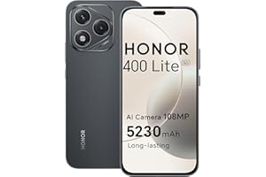 HONOR 400 Lite Smartphone 5G Dual SIM NFC, 256GB/8GB RAM, Simlockfrei Android-Handy ohne Vertrag (108MP mit AI-Kamerataste, 6,7 Zoll Display, 5230mAh, Android 15) Velvet Black