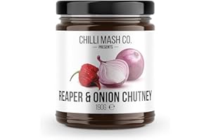 CHILLI MASH CO. Carolina Reaper & Onion Chutney 190g - Chilli Mash Co - Caramelised Onion Branston Pickle Style Chutney Made with The World's Hottest Chilli
