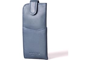Lakeland Leather Glasses and Sunglasses Case – Real Leather Protective Holder for Reading Glasses, Eyewear, and Shades – Slim and Durable Pouch