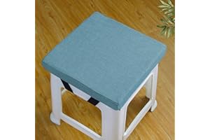 Rr tianshi Cojines de asiento antideslizantes para sillas de comedor, cojines de asiento lavables para taburete, jardín, interior, exterior, oficina en casa (25 x 25 x 3 cm, azul)