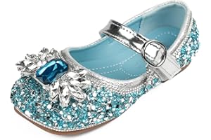 QUNUNOIRE-Chaussure Ballerines Princesse Fille Paillette pour Déguisement Ceremonie Mariage Carnaval Fête