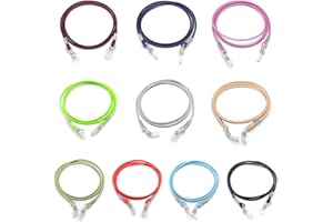 Zeayebsr 10 Pcs Correa Gafas,Gafas de Cadena Cuerda Gafas de Sol Cadena Gafasde Lectura Cordón Fijo, Colorido Cuerda Gafas de Sol,Retenedor Cadenas Gafas Lectura Cuello Correa para Mujer Hombre niños