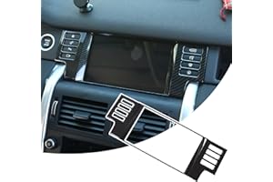 DIYUCAR Carbon Fiber Style ABS Car Center Console Decoration Panel Trim For LR Discovery Sport 2015-2019 Accessories (Navigation Panel Frame)