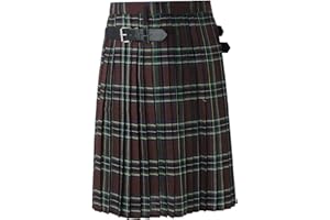 CAXNDYCING Hombres Escocés Kilt Hombres Tradicional Kilt Individualidad Vintage Casual Falda Escocesa Hombre Tartán Utility Kilt Táctico Cargo Kilt
