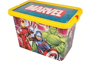 Stor Avengers Storage Box Container with Click Lock Lid, For Kids, Bedroom, Playroom, Toys, BPA Free (7 Litre)