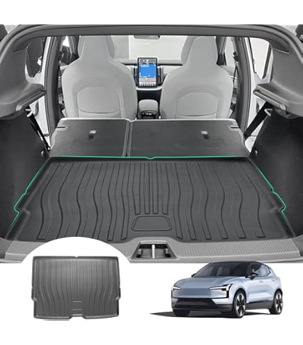 ECOZEN Bac De Coffre Pour Peugeot 208 2020-2025, En Caoutchouc Antidu00e9rapant, Pliable, Matu00e9riau TPE, Accessoires 3D Peugeot 208 2020-2025