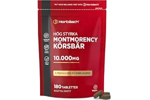Montmorency Körsbär 10.000mg - 180 Veganska Tabletter för 6 Månader