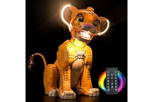 BRICKBLING Fernbedienung Licht-Kit für Lego Young Simba The Lion King (Nicht Lego), Led Beleuchtungs Set für Lego 43247 Disney Simba der Junge König der Löwen Kreatives Geschenk