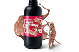 Phrozen Aqua-Red Clay 8K 3D Printing Resin, Designed to Showcase Highly Detailed 3D Models & Works Best with 8K 3D Printers - 1KG