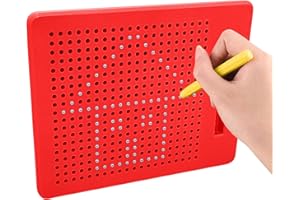 YATOSEEN Magnetyczna tablica kreślarska dla dzieci magiczny łupek z długopisem dla dzieci, zabawka edukacyjna, 21,5 x 17,5x1,5 cm (mała, czerwona)