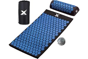XN8 SPORTS Xn8 Acupressure Mat and Pillow, Shakti Mat for Anxiety, Stress Relief, Back Pain, Muscle Relaxation & Recovery, Portable Reflexology Acupuncture Mat, Spiky Mat for Men & Women, Includes Travel Bag