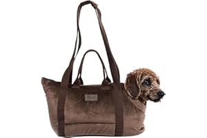 bo&flash Hundetragetasche Portland Claudelle – Taupe – Hundetasche für kleine Hunde bis 7 kg – Komfortable & stilvolle Hundetasche – Hundetransporttasche waschbar & nachhaltig