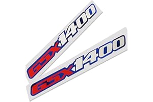 TWISTED MELON Suzuki GSX 1400?Rouge, Blanc sur bleu Chrome graphique Stickers Stickers X 2